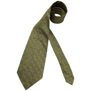 🆕BEVILACQUA Gold Geometric Silk LUXURY Tie ITALY